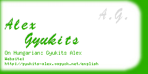 alex gyukits business card